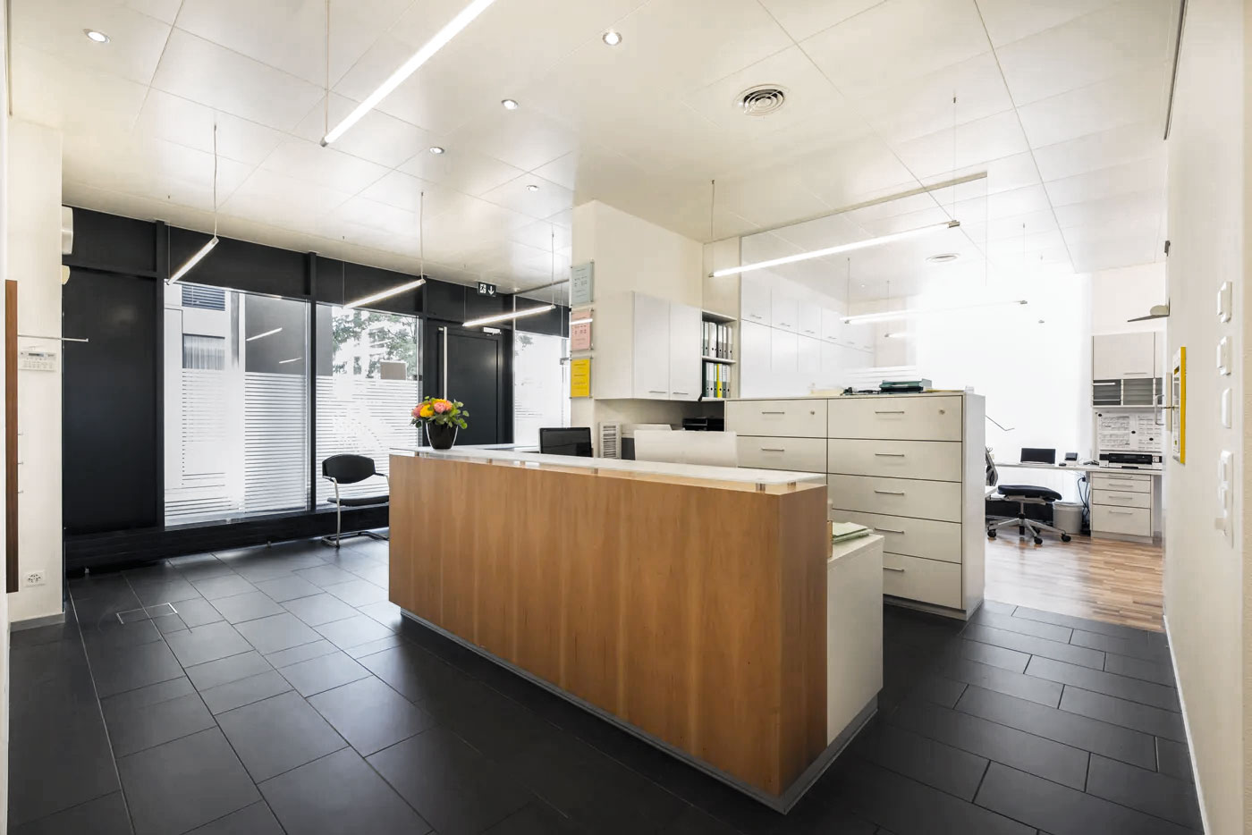 Freundlicher Empfangsbereich